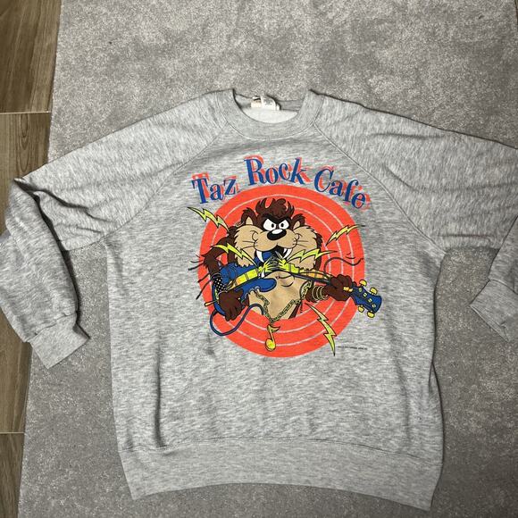 Nutmeg Other - VINTAGE 1990 Taz Sweatshirt Men's XL Gray Looney Tunes Warner Bros Nutmeg Mills